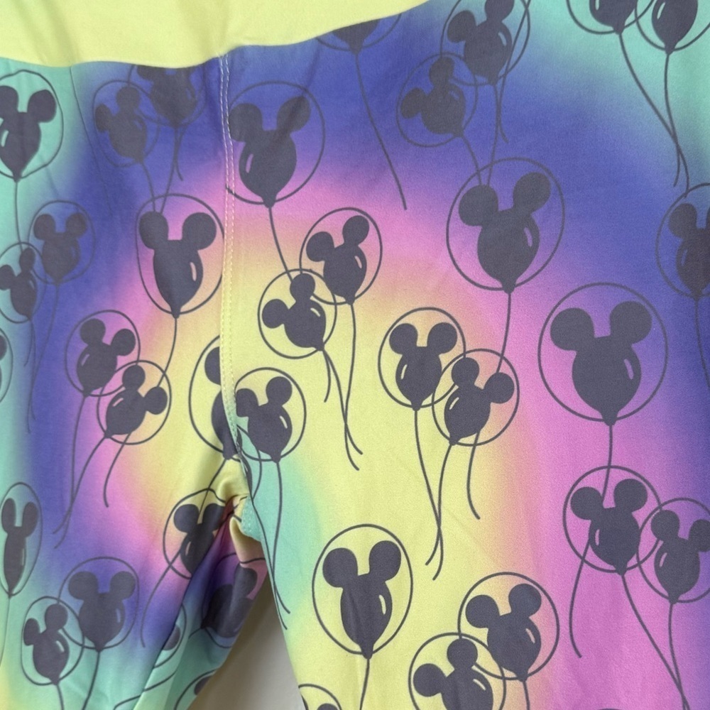 Disney Tie Dye Mickey Mouse Gradient Bike Shorts NWOT - Picture 3 of 6